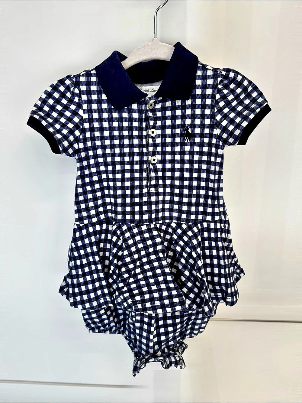 Girls Ralph Lauren Polo Gingham Dress Size 6M Like New